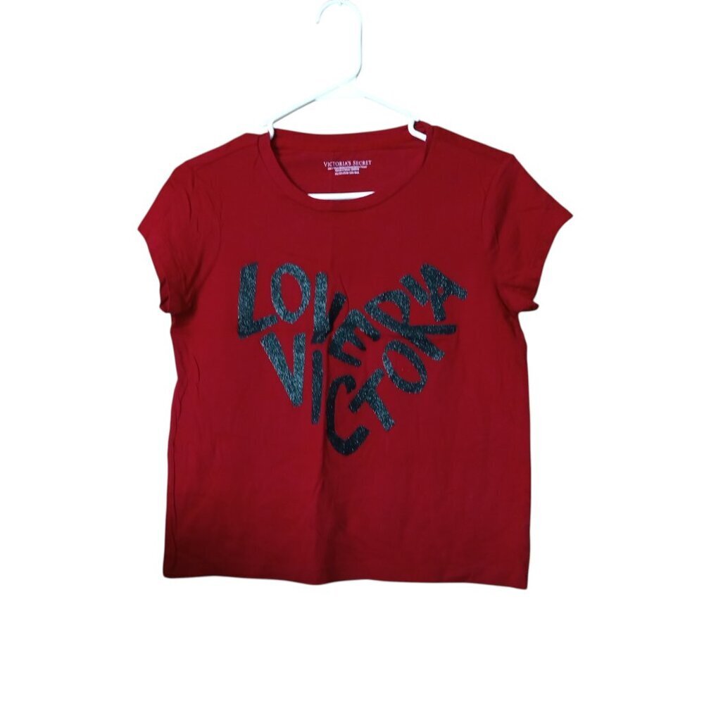 Victoria's Secret Size XS T-Shirts Pullover Casual Lot Of 2 Red Gray Everyday - Picture 4 of 5